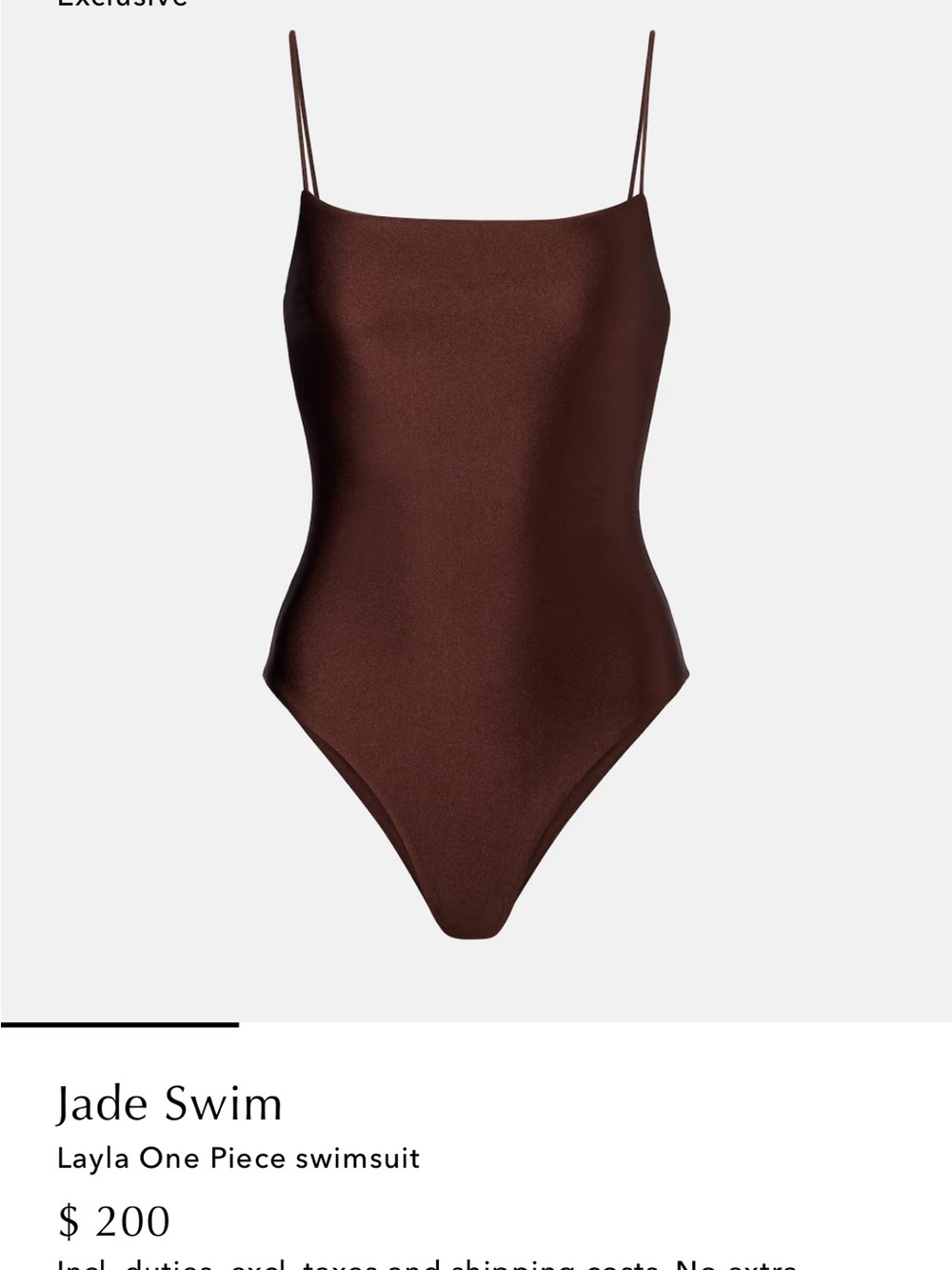 Jade Swim Layla One-Piece Swimsuit — Chocolate Brown